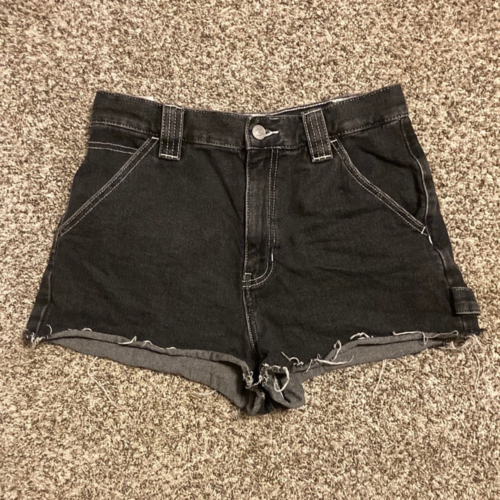 Pacsun Black Cutoff Carpenter Shorts size 28